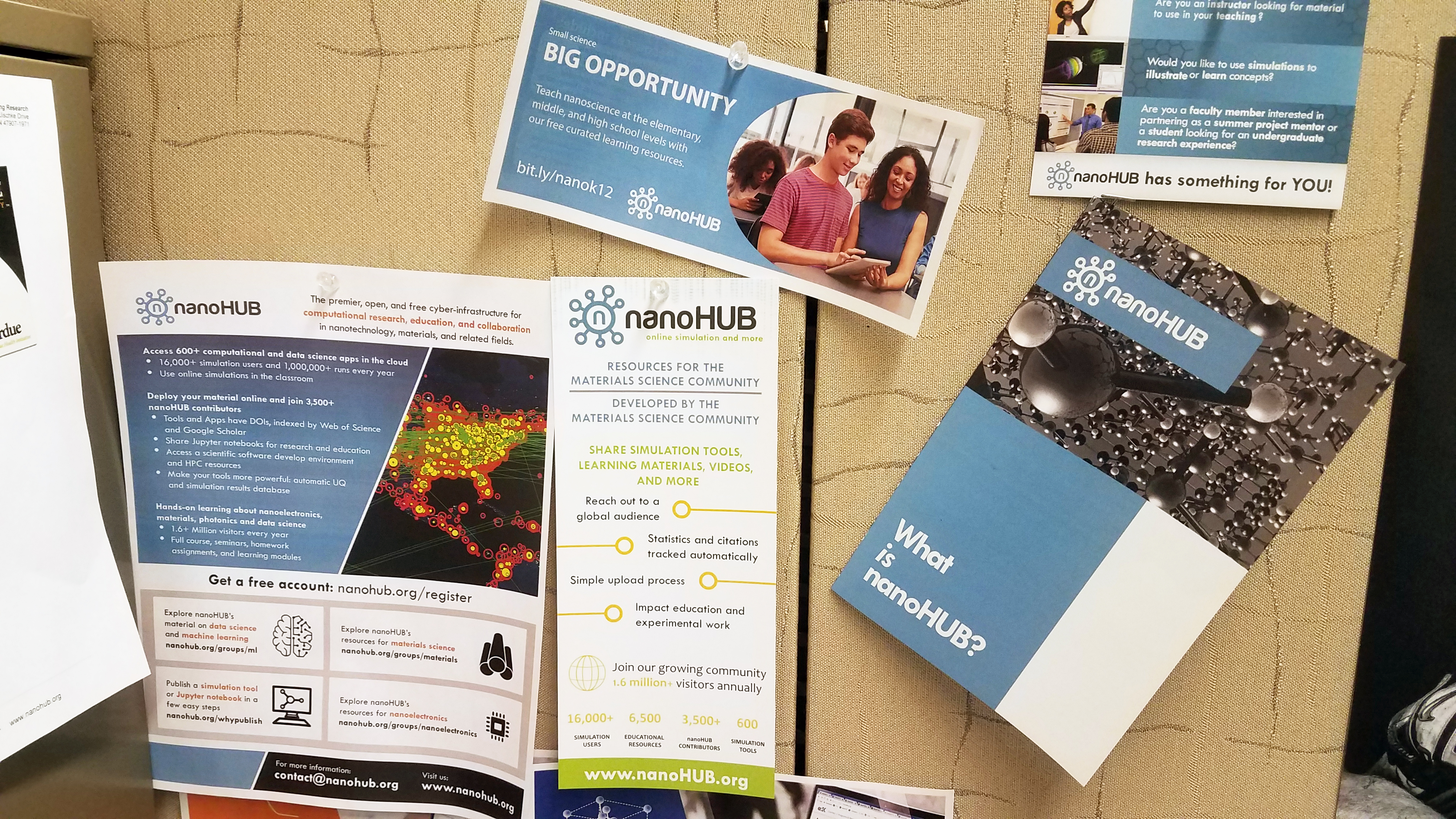 Print materials for nanoHUB